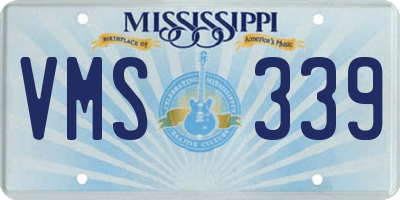 MS license plate VMS339