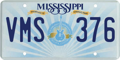 MS license plate VMS376