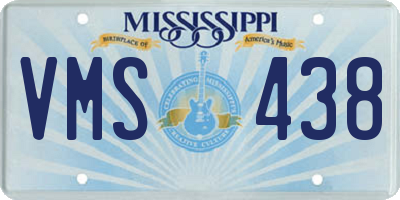 MS license plate VMS438