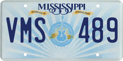 MS license plate VMS489