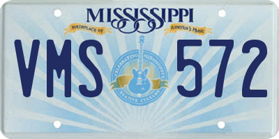 MS license plate VMS572