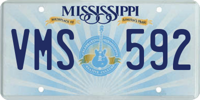 MS license plate VMS592