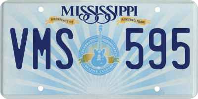 MS license plate VMS595