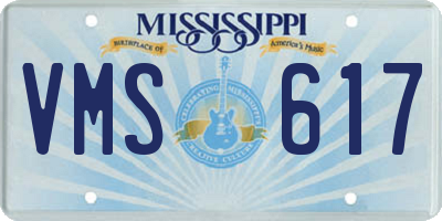 MS license plate VMS617