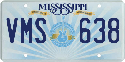MS license plate VMS638