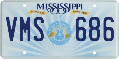 MS license plate VMS686