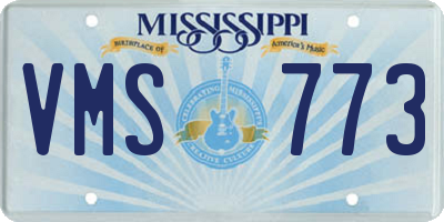 MS license plate VMS773
