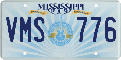 MS license plate VMS776