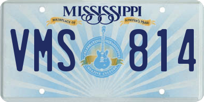 MS license plate VMS814