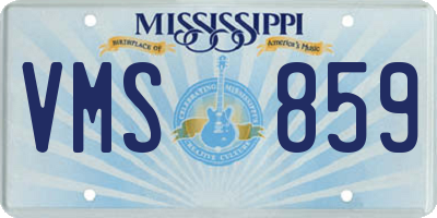 MS license plate VMS859
