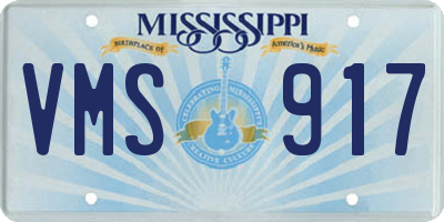 MS license plate VMS917