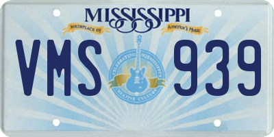MS license plate VMS939