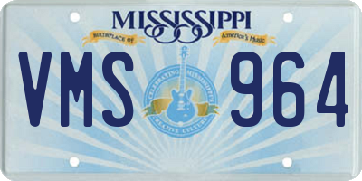 MS license plate VMS964