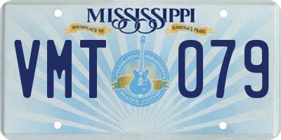 MS license plate VMT079