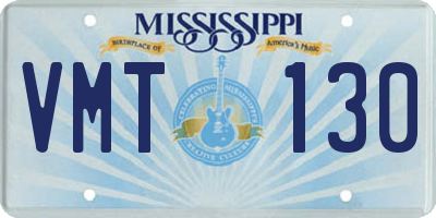 MS license plate VMT130
