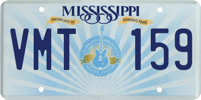 MS license plate VMT159