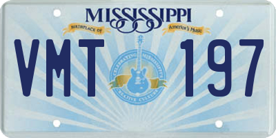 MS license plate VMT197