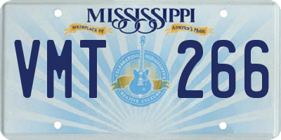 MS license plate VMT266