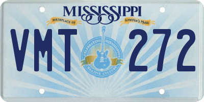 MS license plate VMT272