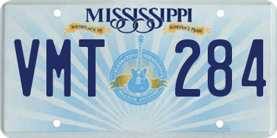 MS license plate VMT284