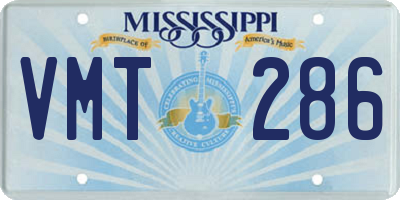 MS license plate VMT286