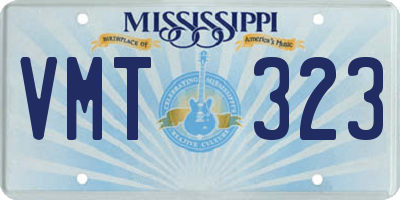 MS license plate VMT323