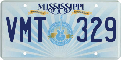 MS license plate VMT329