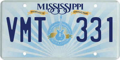 MS license plate VMT331