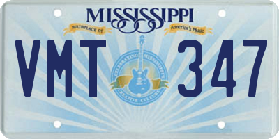 MS license plate VMT347