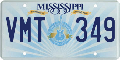 MS license plate VMT349