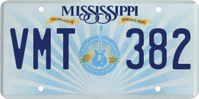 MS license plate VMT382