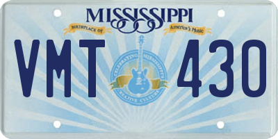 MS license plate VMT430