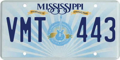 MS license plate VMT443