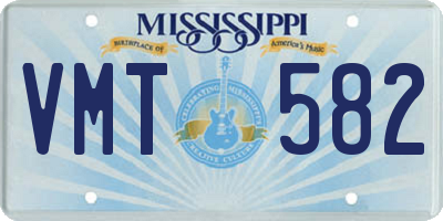 MS license plate VMT582