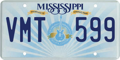 MS license plate VMT599