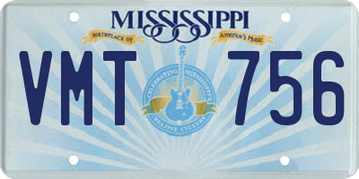 MS license plate VMT756