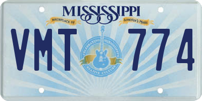 MS license plate VMT774