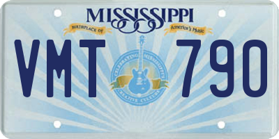 MS license plate VMT790
