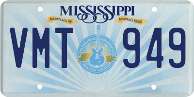 MS license plate VMT949