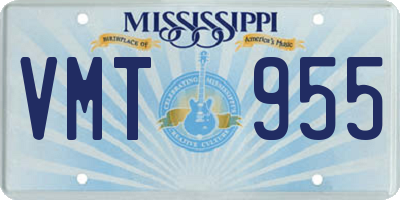 MS license plate VMT955