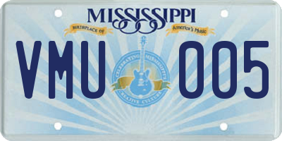 MS license plate VMU005