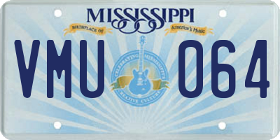 MS license plate VMU064