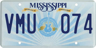 MS license plate VMU074