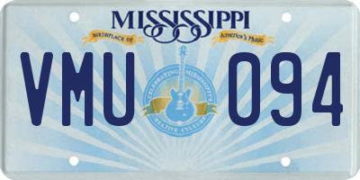 MS license plate VMU094