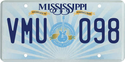 MS license plate VMU098