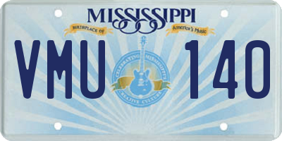MS license plate VMU140