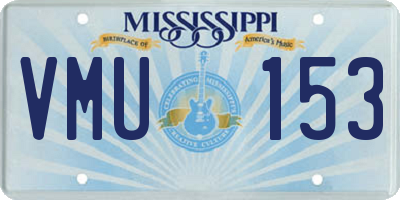 MS license plate VMU153