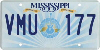 MS license plate VMU177