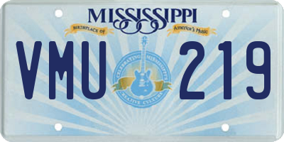 MS license plate VMU219