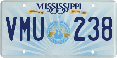 MS license plate VMU238